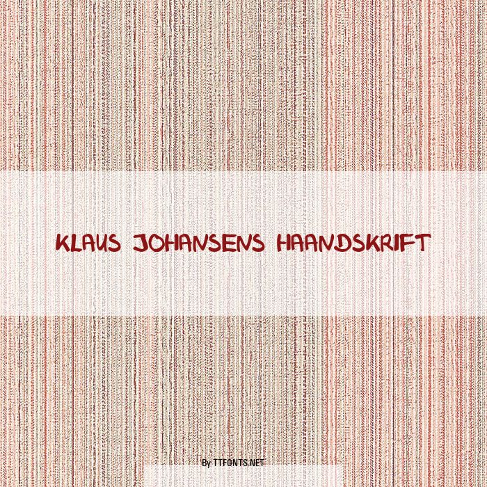 Klaus Johansens haandskrift example